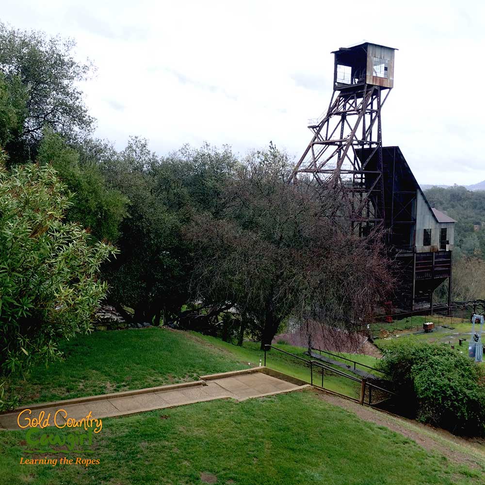 Kennedy Gold Mine head frame in Amador County's gold country
