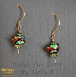 Earrings from Molly B. of Tahoe Fire Glass