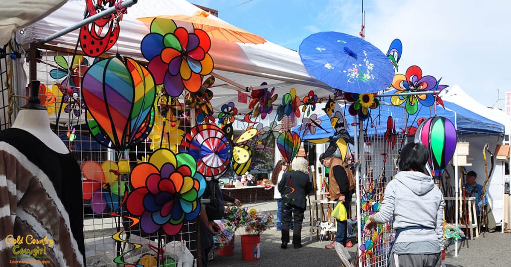 Colorful lawn and yard art at Dandelion Days