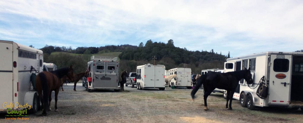 trailers in Magnolia trail head staging area