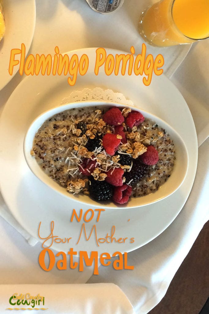 Flamingo Porridge is NOT your mother's oatmeal. This tastier version of oatmeal combines steel cut oats, barley and quinoa.