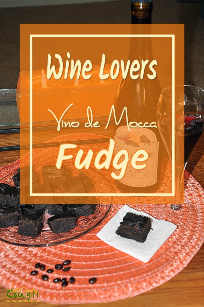 Kirigin Cellars Vino de Mocca is a luscious dessert wine infused with natural coffee, chocolate and orange flavors and makes this fudge recipe especially decadent. #fudge #recipe #wine #dessert