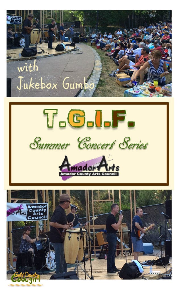 Enjoy great music, picnicking and friends in a beautiful outdoor setting in gold country at a T.G.I.F. Summer Concert Series concert.