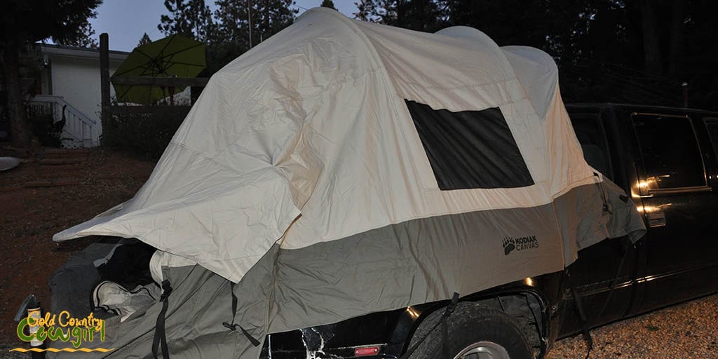 Fold out sales truck tent