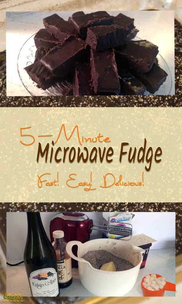 Here is the microwave version of my Vino de Mocca fudge as promised. I think you'll love this quick and super easy microwave fudge. Make it with or without alcohol. #fudge #microwavefudge