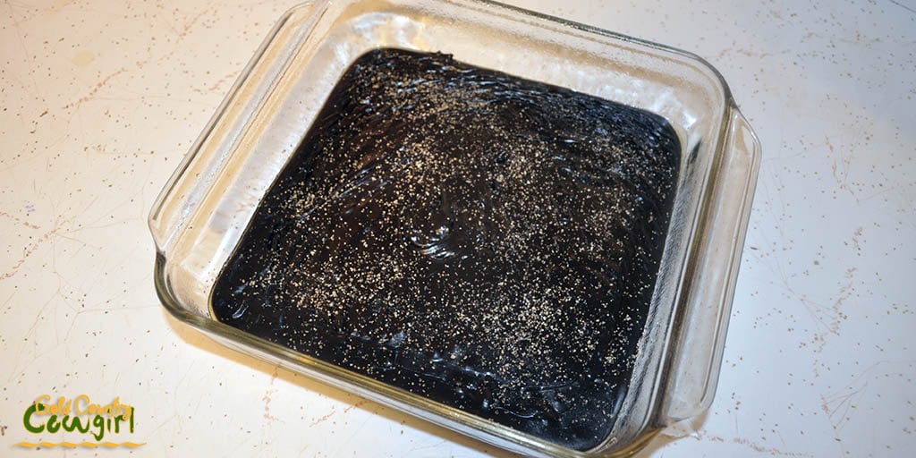Microwave fudge dusted with habanero sugar