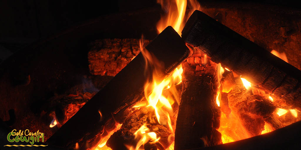 The fire in the warming hut