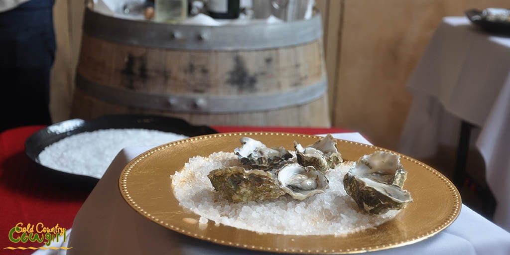 Fresh oysters on the half shell