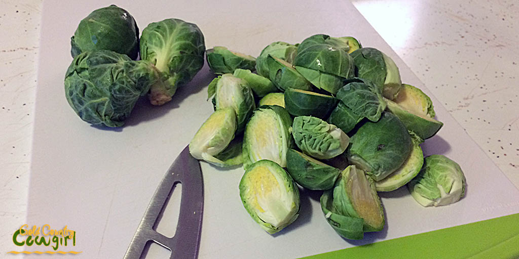 Prepped Brussels sprouts