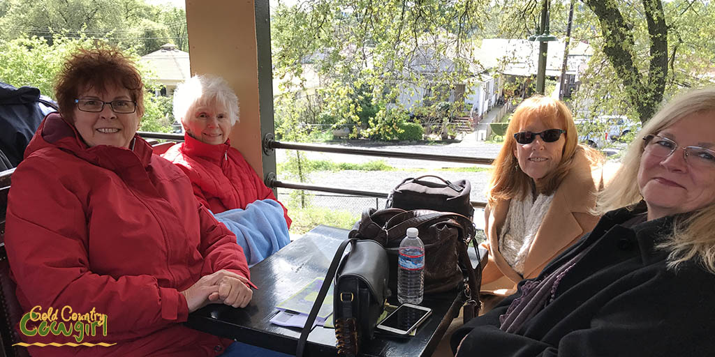 Kelly, Marion, Ava & Pam on the Wildflower Train