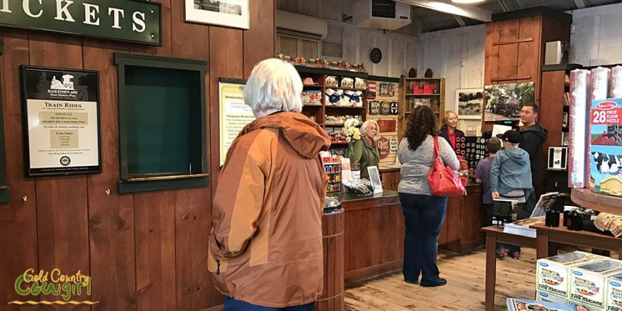 Interior of store by ticket window