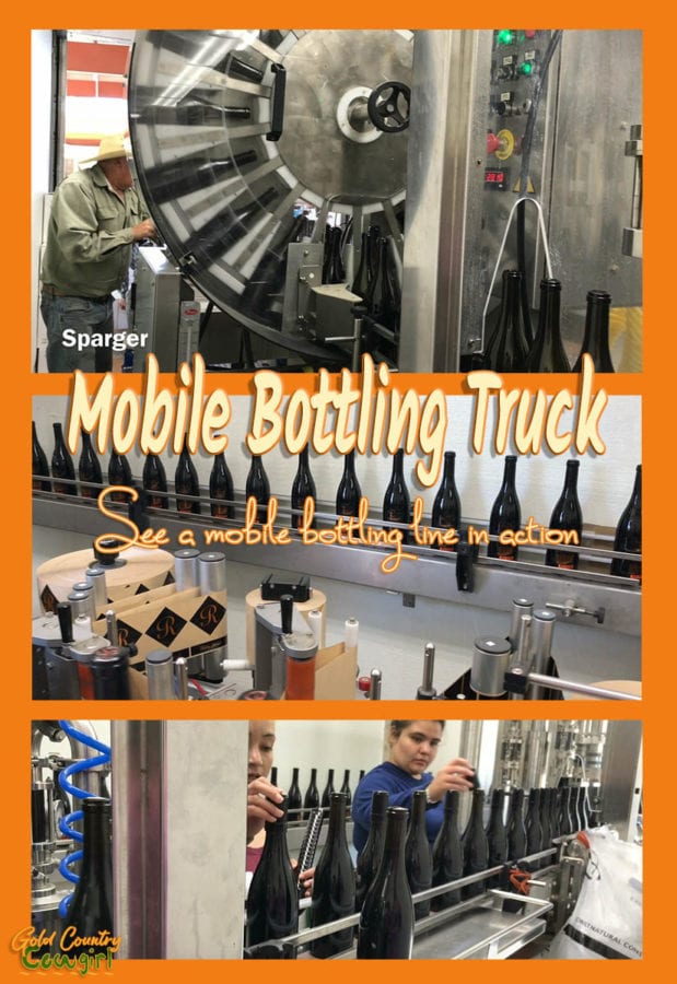 What do you do if you are a small, family-owned winery and don't have the room or don't want to invest in a bottling line? You hire a mobile bottling truck.