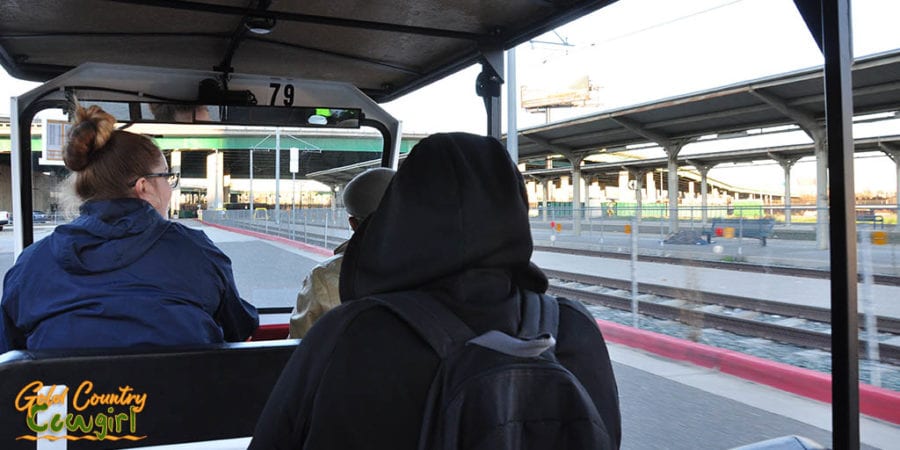 Amtrak from Sacramento to San Francisco - cart to platform