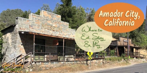 Although Amador City is the smallest incorporated city in California, covering less than a square mile, it has lots to offer. It has a hotel and four great places to eat. Main Street is also dotted with unique shops, a wine tasting room or two and a museum.