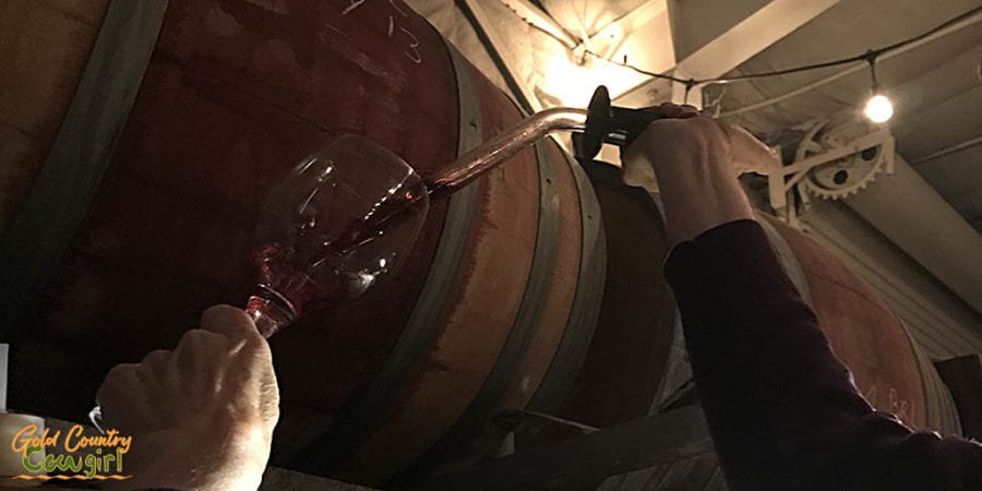 We got to do some barrel tasting! - wine events