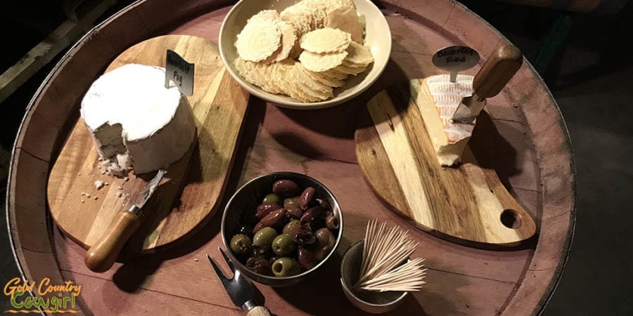 Cheese and olive pairing at 24 Brix - wine events