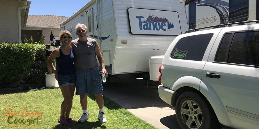 Previous owners - travel trailer hooked up