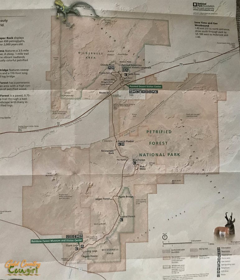 Petrified Forest National Park map