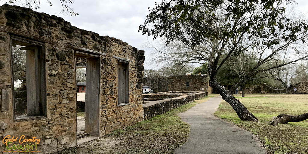 San Antonio Mission Trail Espada Mission ruins of indian quarters