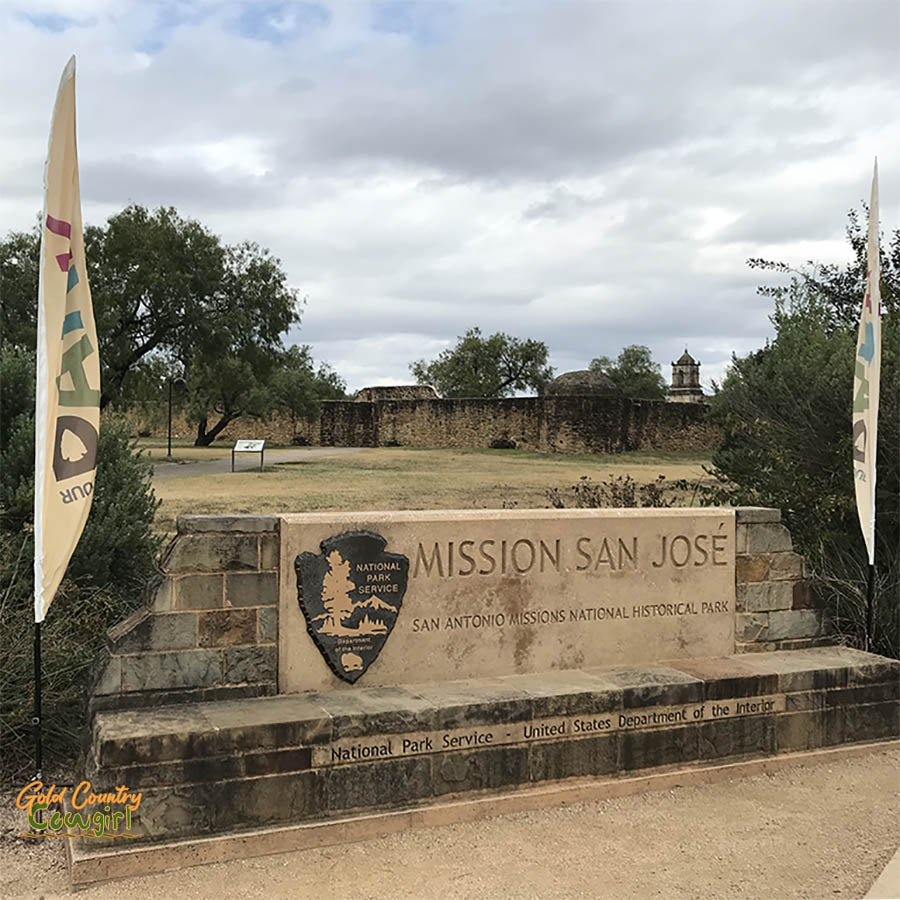 San Antonio Mission Trail San Jose Mission NPS sign