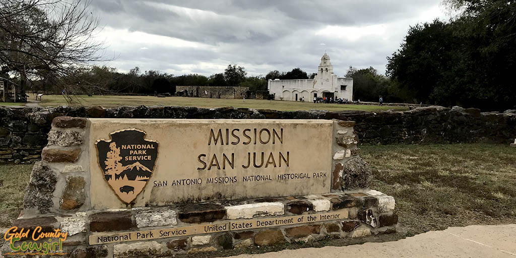 San Antonio Mission Trail San Juan Mission NPS sign
