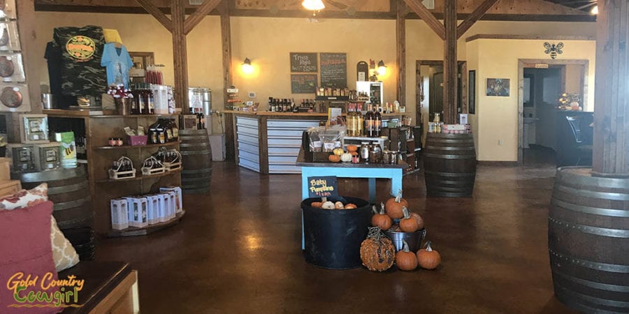 Interior of Walker Honey Farm store