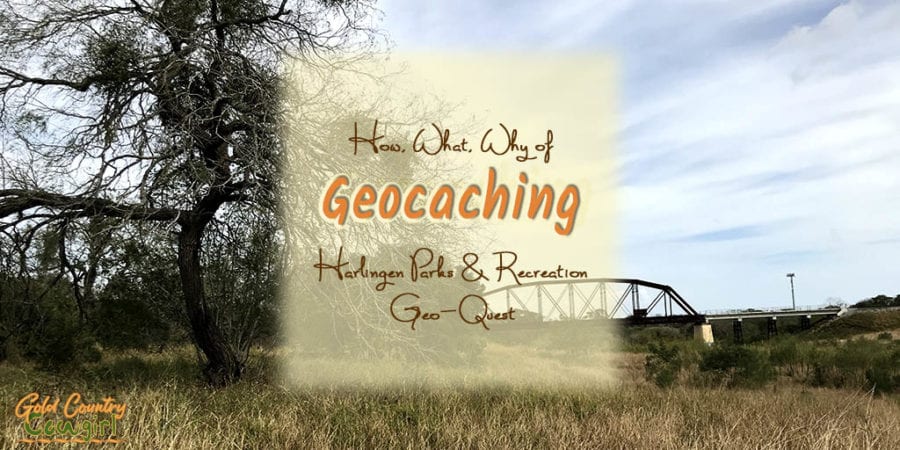 Geocaching is an outdoor treasure hunting game. Geocaching with Harlingen Parks and Recreation's Geo-Quest will help you discover more than 1200 acres of public land in Harlingen, TX. #geocaching #outdoors #hiking #travel #harlingen #TX