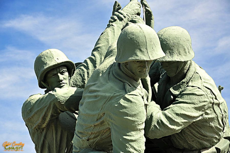 Iwo Jima Monument CU Harlon Block