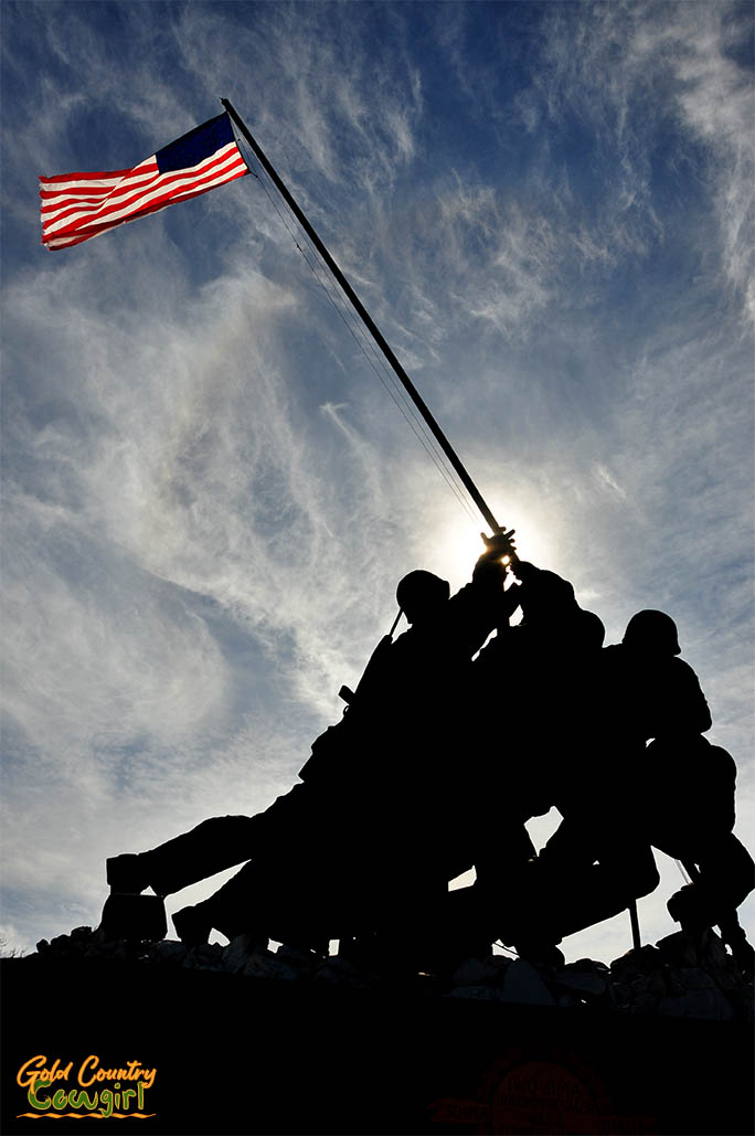 Iwo Jima Monument silhouette