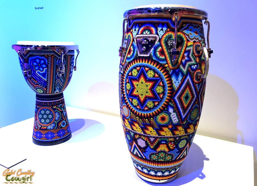 Wixarika drums - Symphony of Color exhibit, Internation Museum of Art and Science, McAllen, Texas