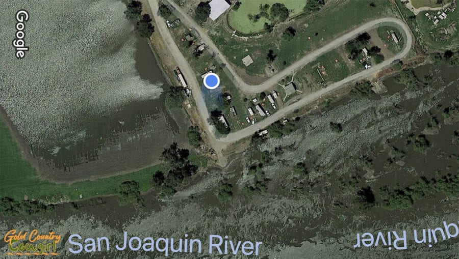 Map of Fisherman's Bend and San Joaquin River