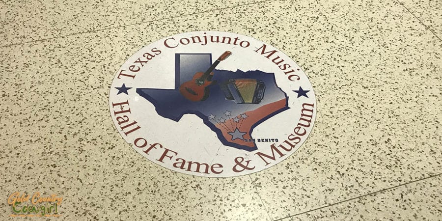 Texas Conjunto Music Hall of Fame & Museum decal on floor