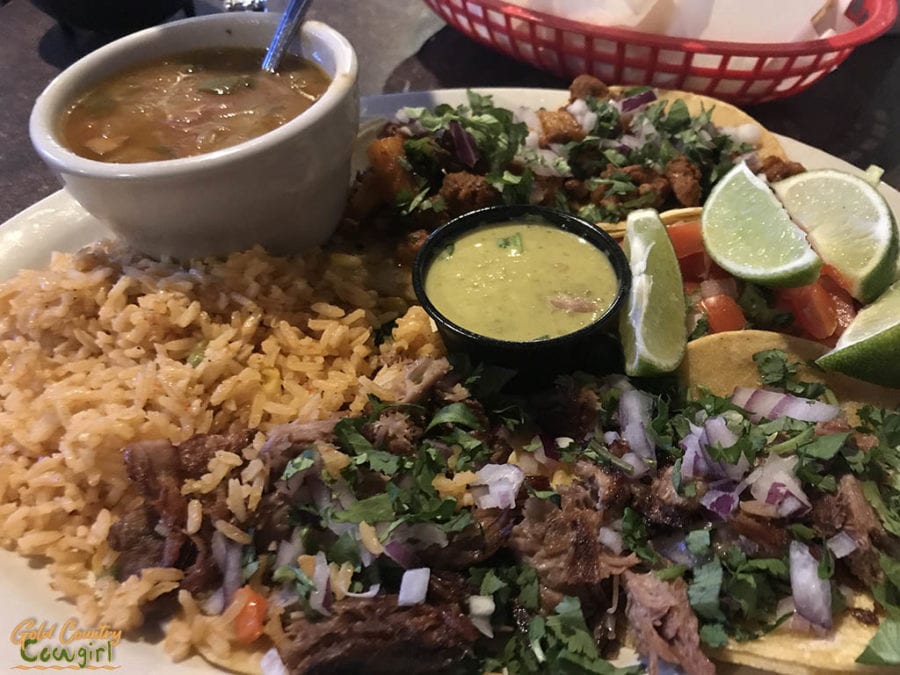 La Playa Mexican restaurant street tacos -- voted best place to eat fajitas in Harlingen, TX