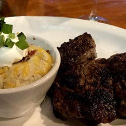 Apache Pass ribeye and loaded mashed