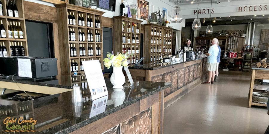 Interior of Becker Vineyards Main Street tasting room