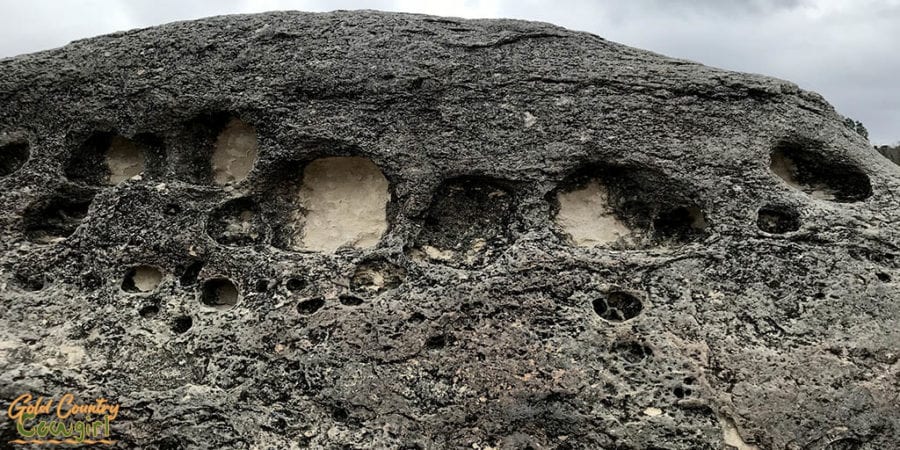 boulder closeup in Big Rocks Park in Glen Rose, Texas