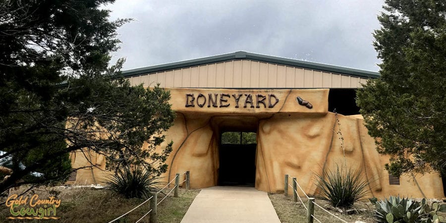 entrance to Boneyard at Dinosaur World in Glen Rose, Texas