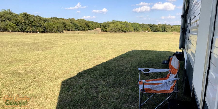 View from trailer at Texas Legato Winery