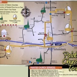 Painted Churches tour map