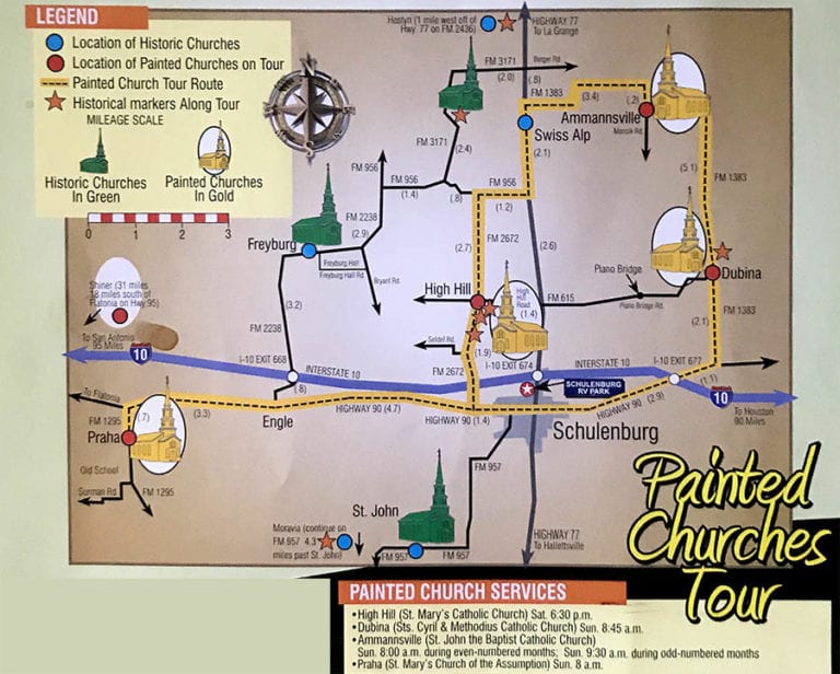painted churches tour map