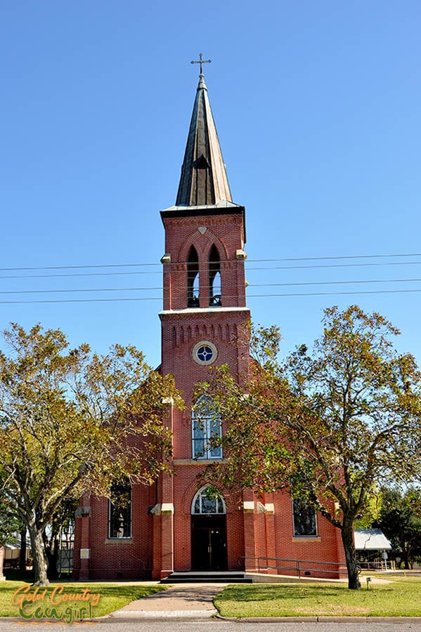 Brick church - St. Mary's in High Hill, one of the painted churches of Schulenburg