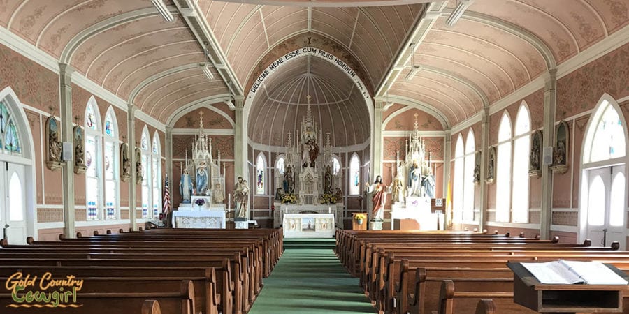 St. John the Baptist Church, view of alter from back of church