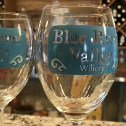 Blue River Valley Winery glasses