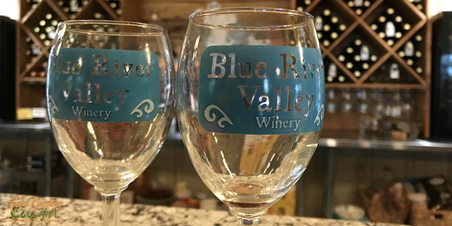 Blue River Valley Winery glasses