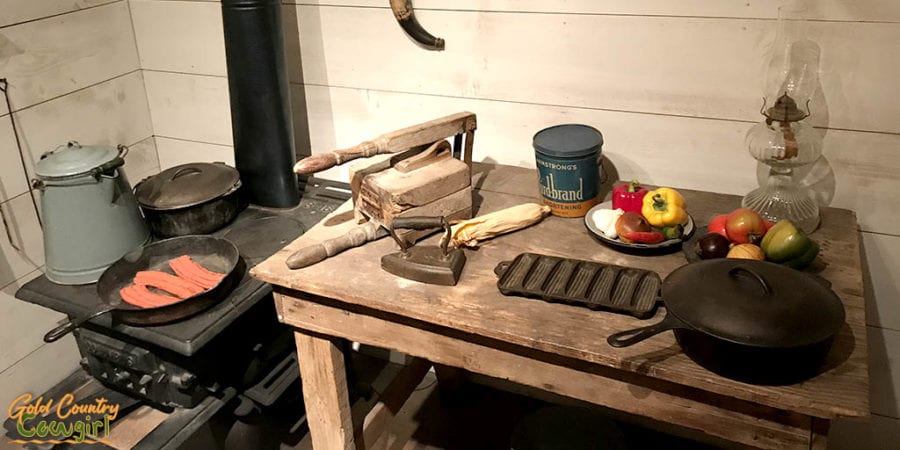 pioneer kitchen exhibit at Museum of South Texas History