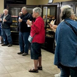 tour group in bakery