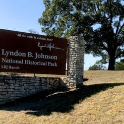 Lyndon B. Johnson Natioinal Historical Park entrance sign