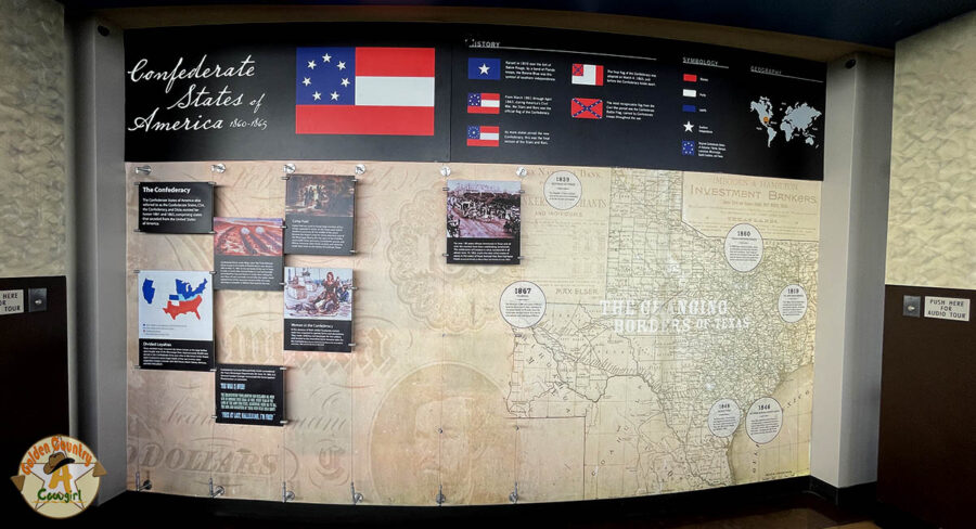 display on Flags over Texas Observation Deck at Tower of the Americas
