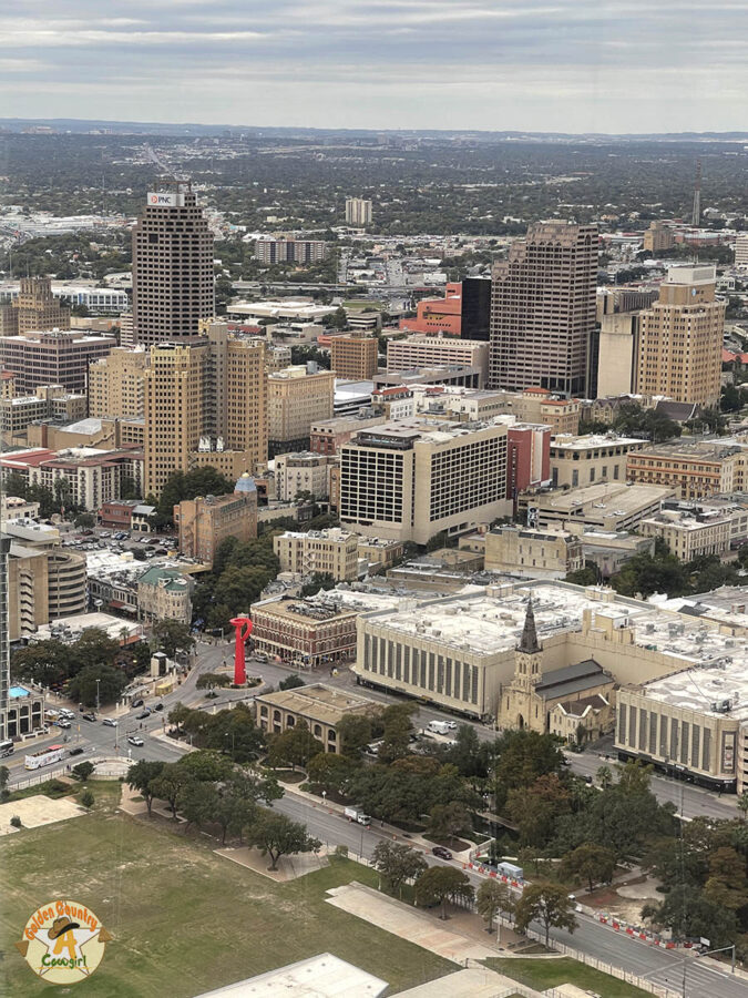 view of San Antonio downtown from Tower of the Americas