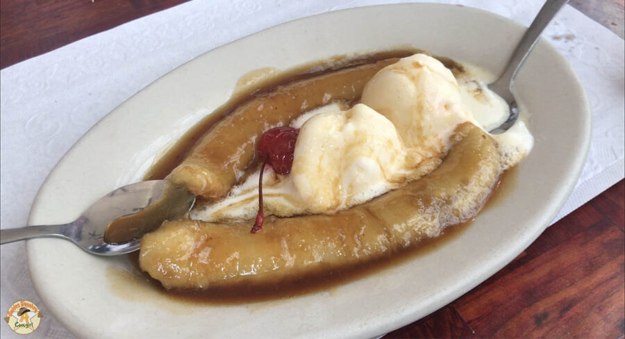 Bananas Foster at Angel's, one of the best places to eat in Nuevo Progreso